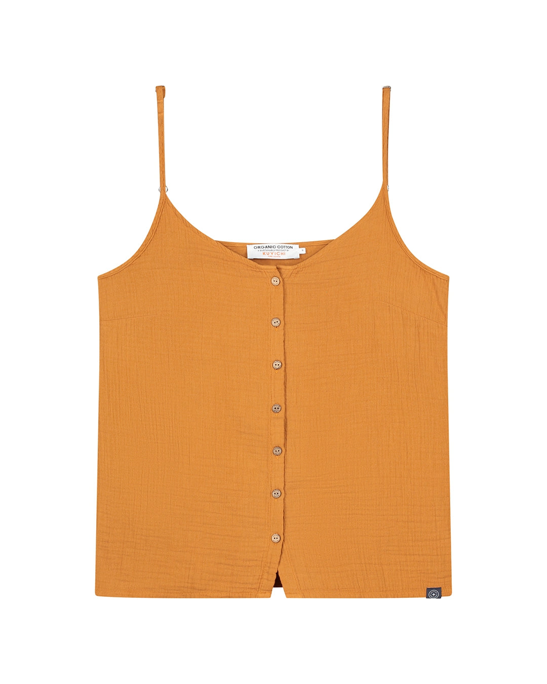 Top ocre en coton bio - taylor