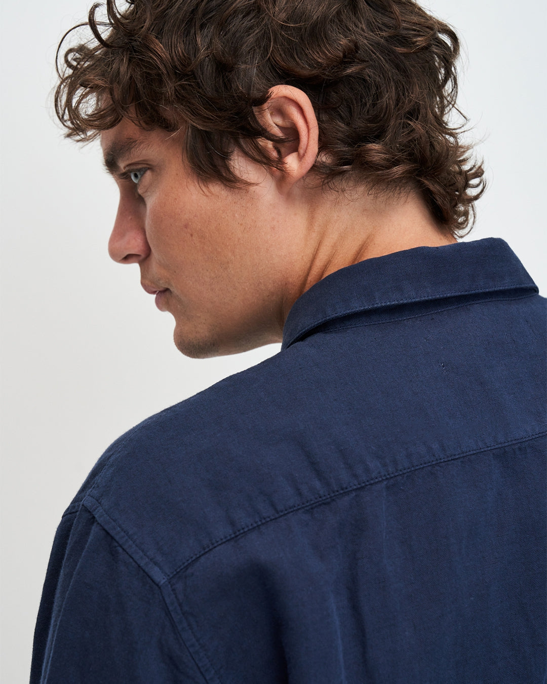 Chemise en lin et coton bio | Marine "nico shirt dark navy"