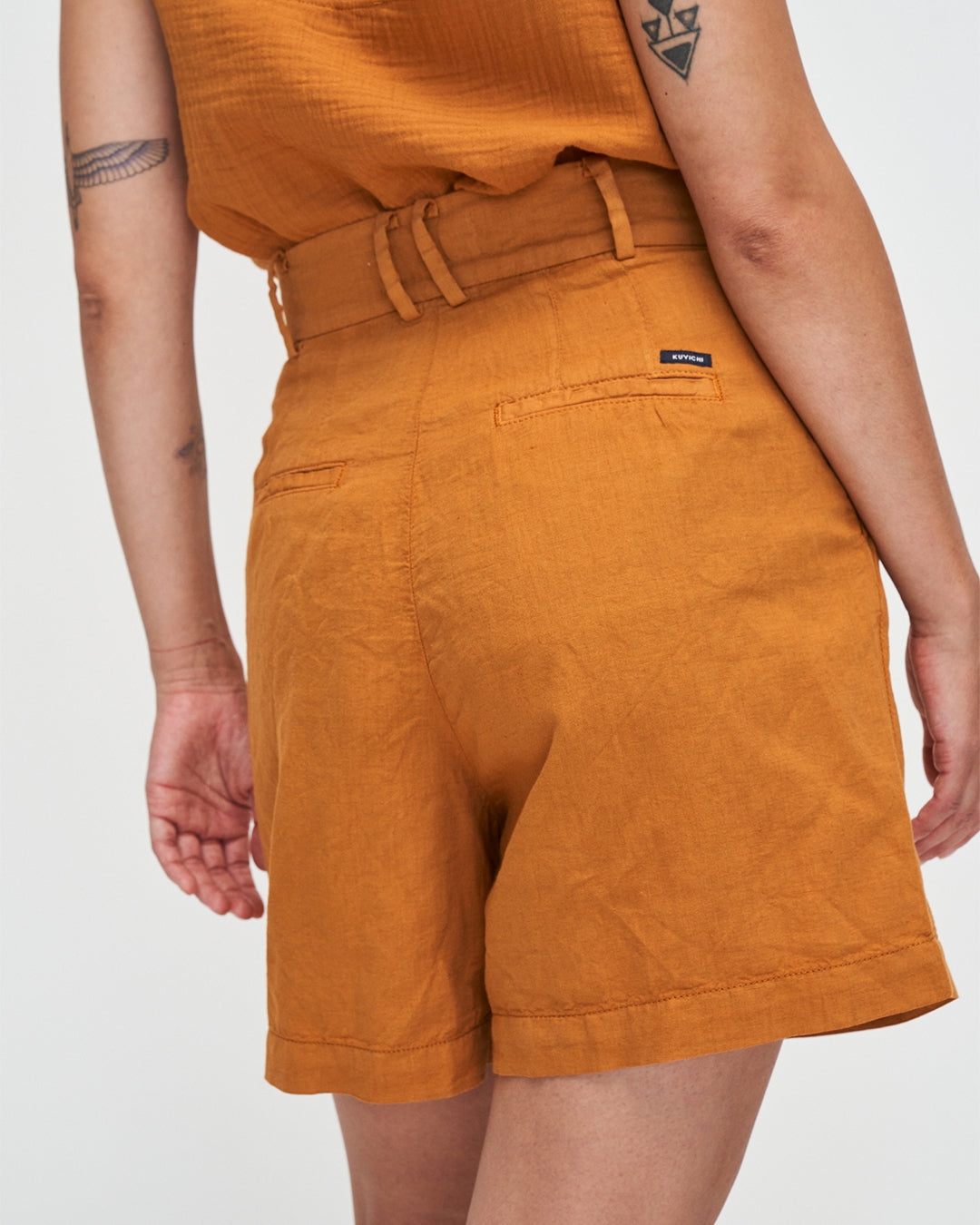 Short en lin et coton bio | Ocre "sofia shorts"