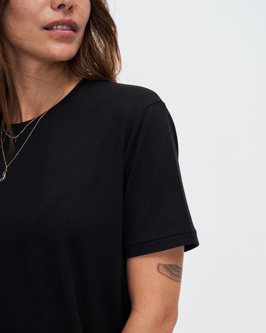 Robe longue noire en modal et coton bio - brandy dress - jet black