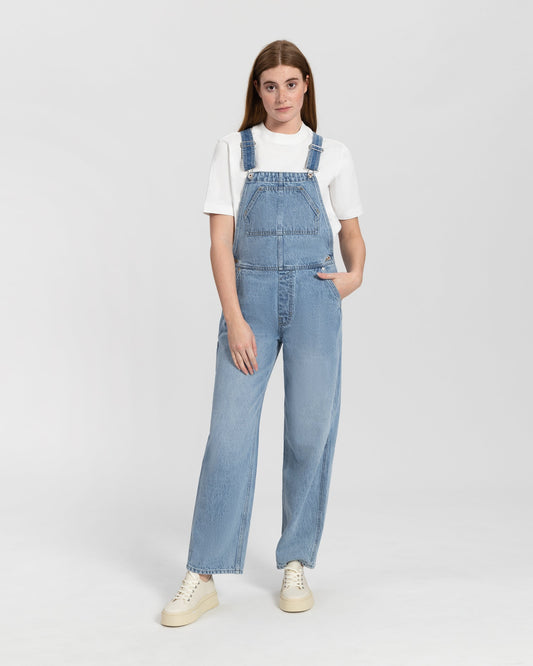Salopette en coton bio et recyclé | Bleu délavé "jonna dungaree light denim"