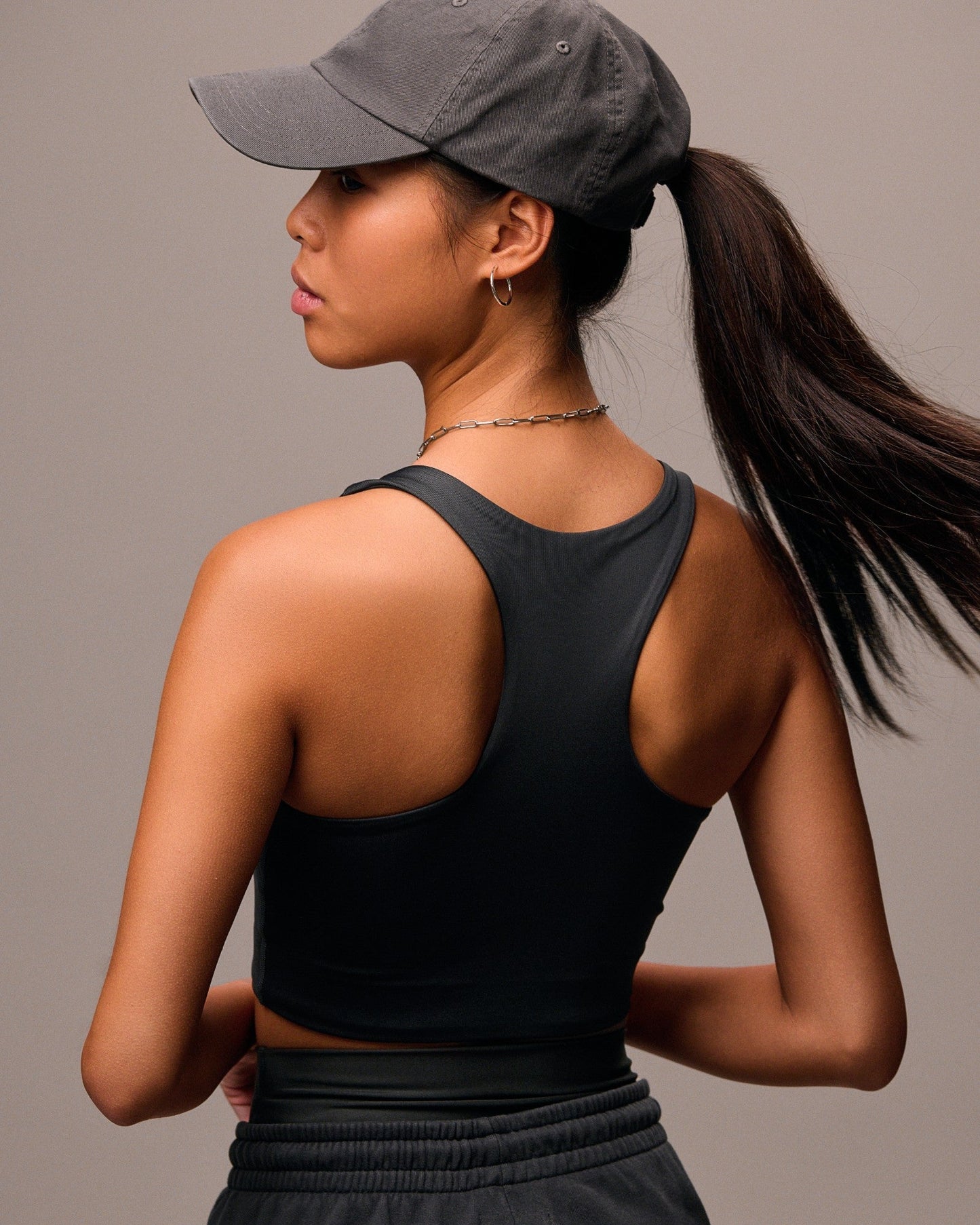 Brassière en recyclé | lava grey "active cropped bra lava grey"