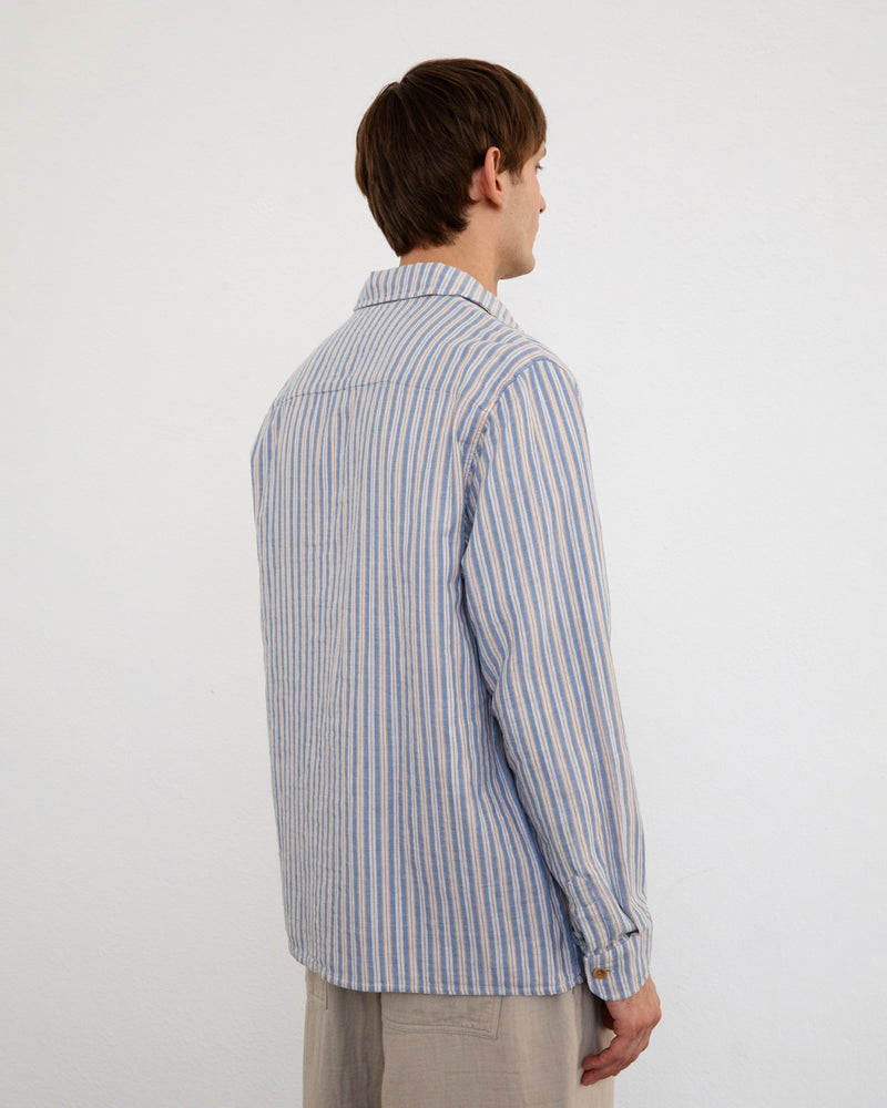 Chemise en coton bio | rayé "casual shirt - multi stripe"