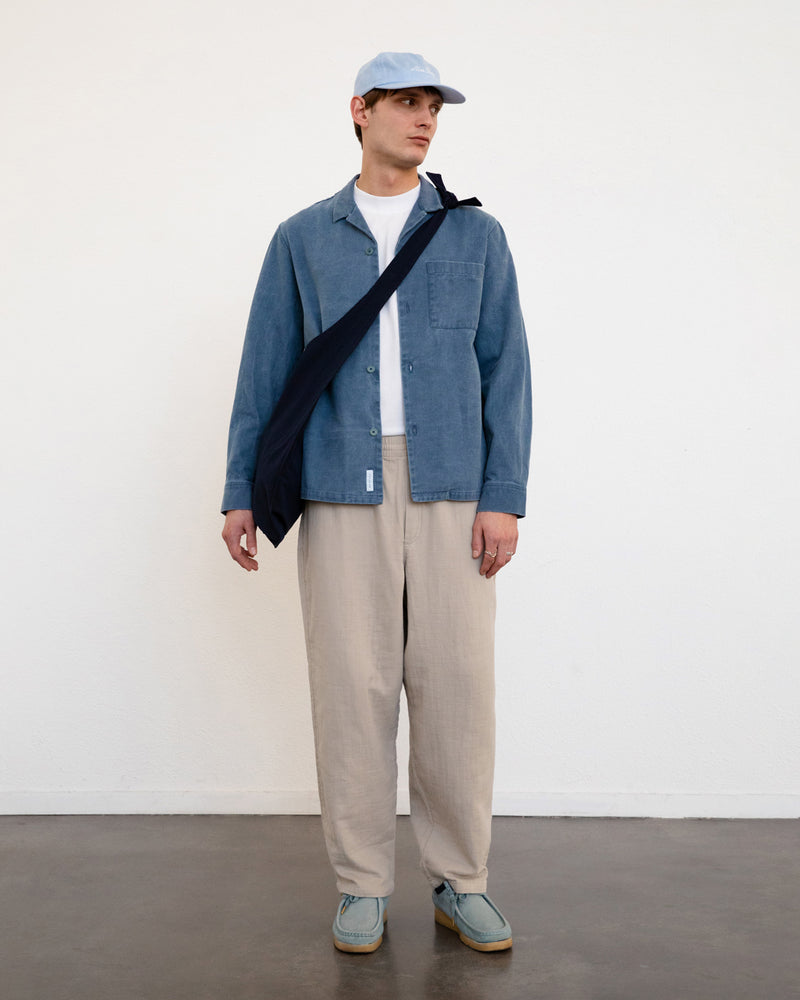 Chemise denim en coton biologique | bleu "leisure shirt - washed denim"
