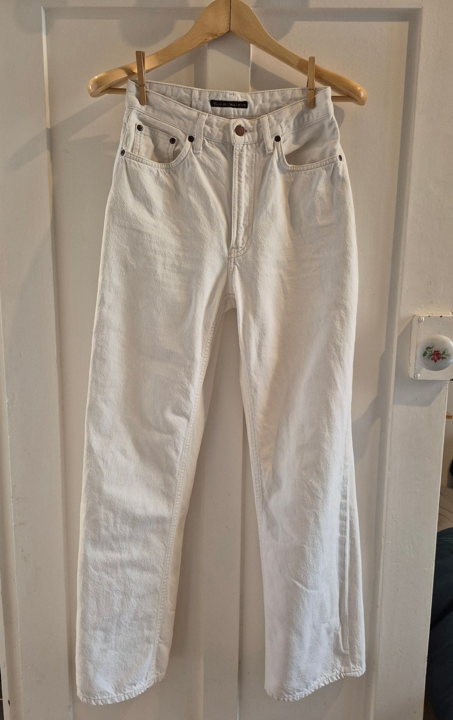 Jean ample en coton bio | écru non teinté 'clean eileen limestone'