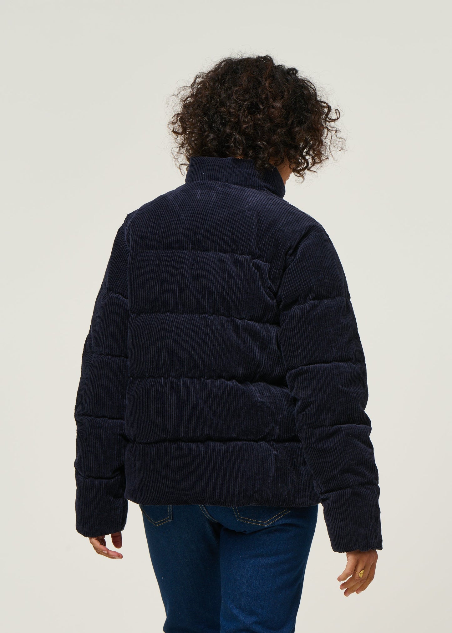 Doudoune velours en matière recyclée | bleu "cord fjord jkt - snbe"