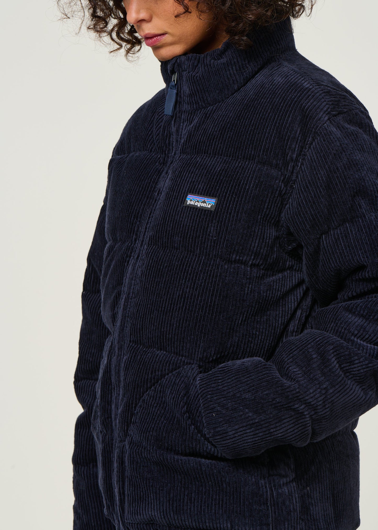 Doudoune velours en matière recyclée | bleu "cord fjord jkt - snbe"