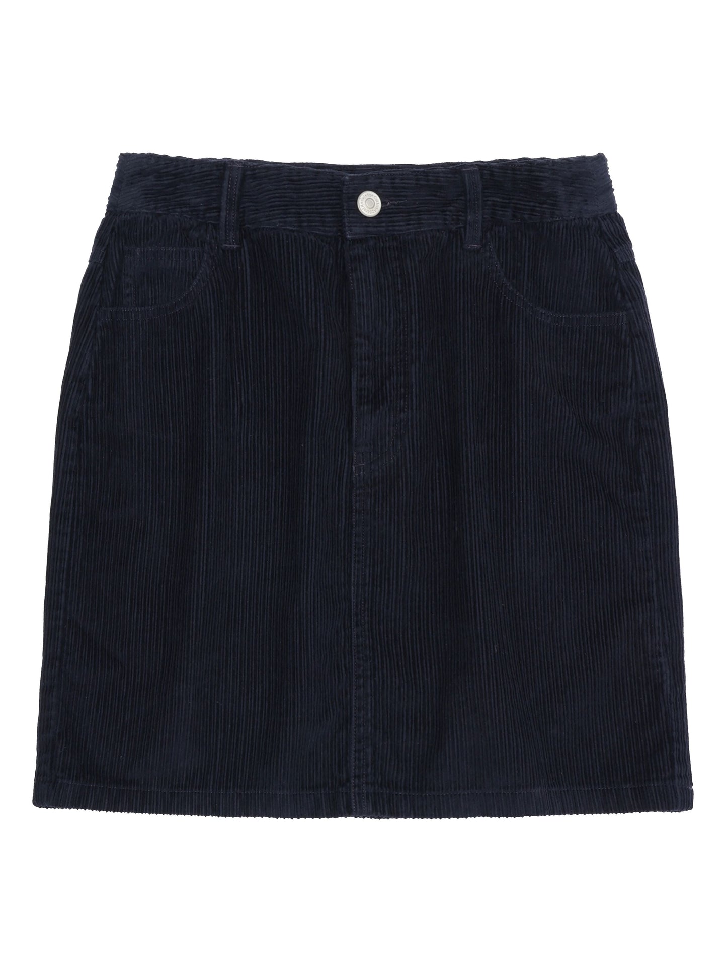 Jupe courte en velours de coton bio | marine "irregular corduroy skirt 1412 night sky"