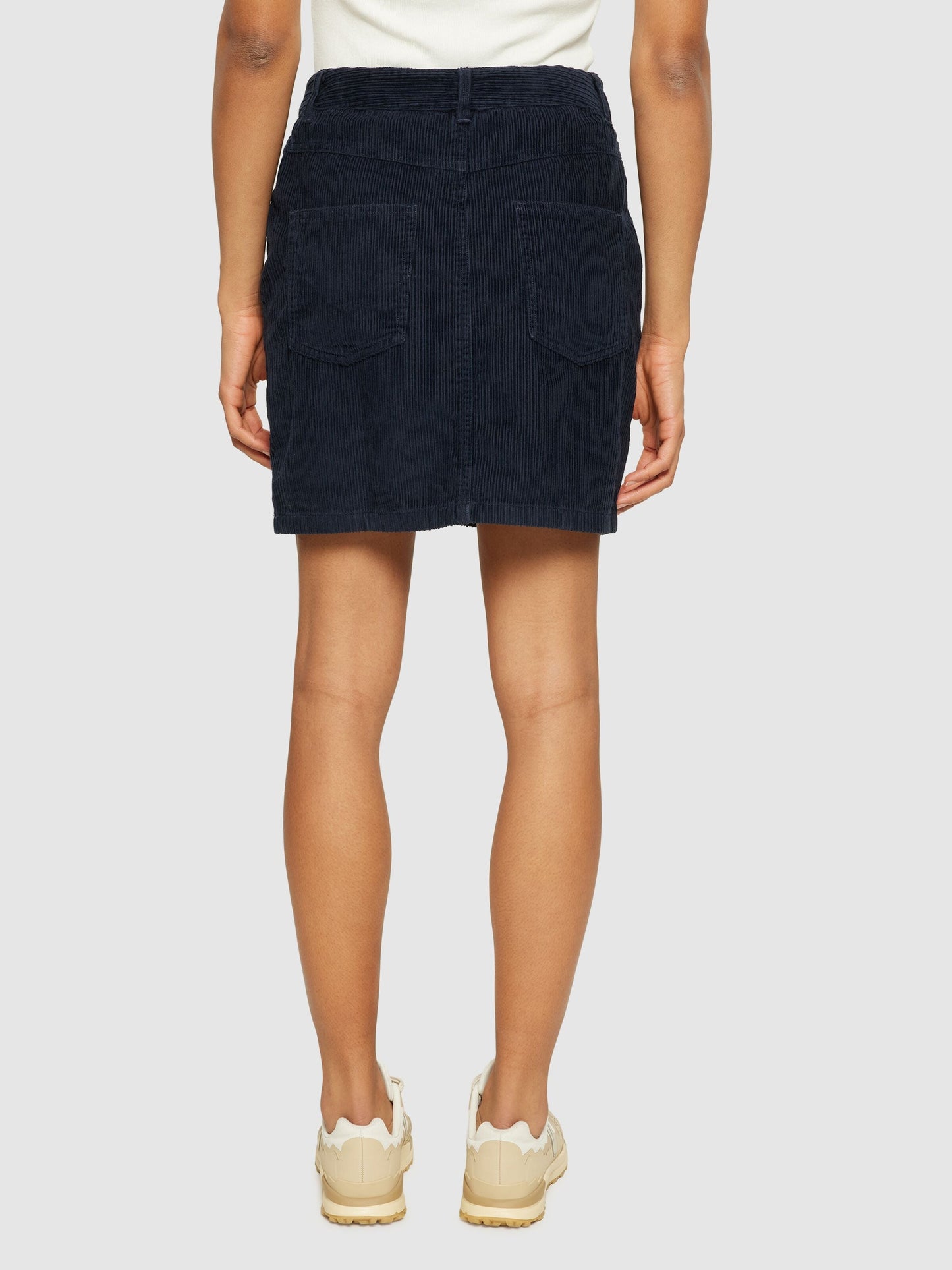 Jupe courte en velours de coton bio | marine "irregular corduroy skirt 1412 night sky"