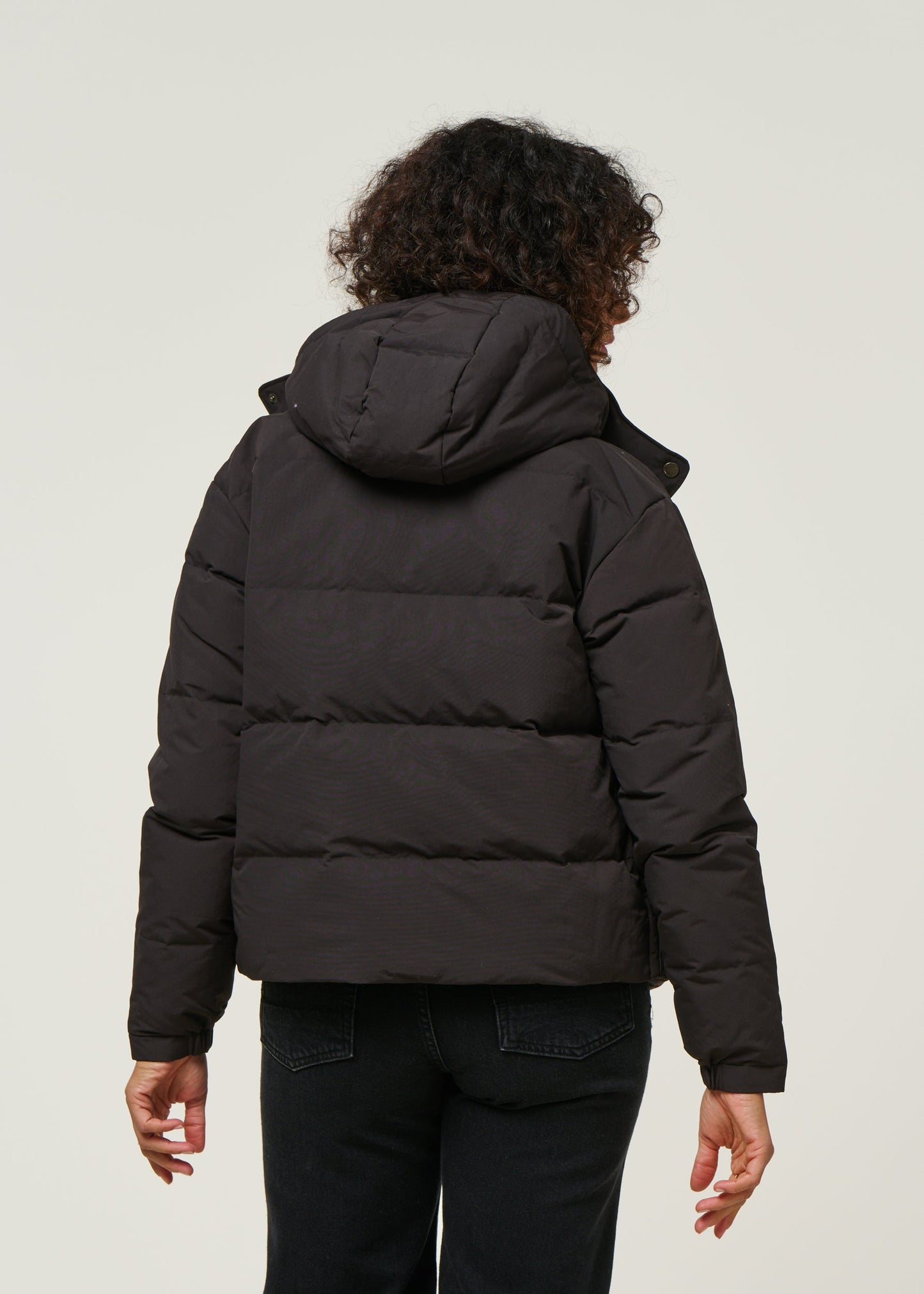 Doudoune à capuche amovible noire en recyclé - Downdrift Jkt black