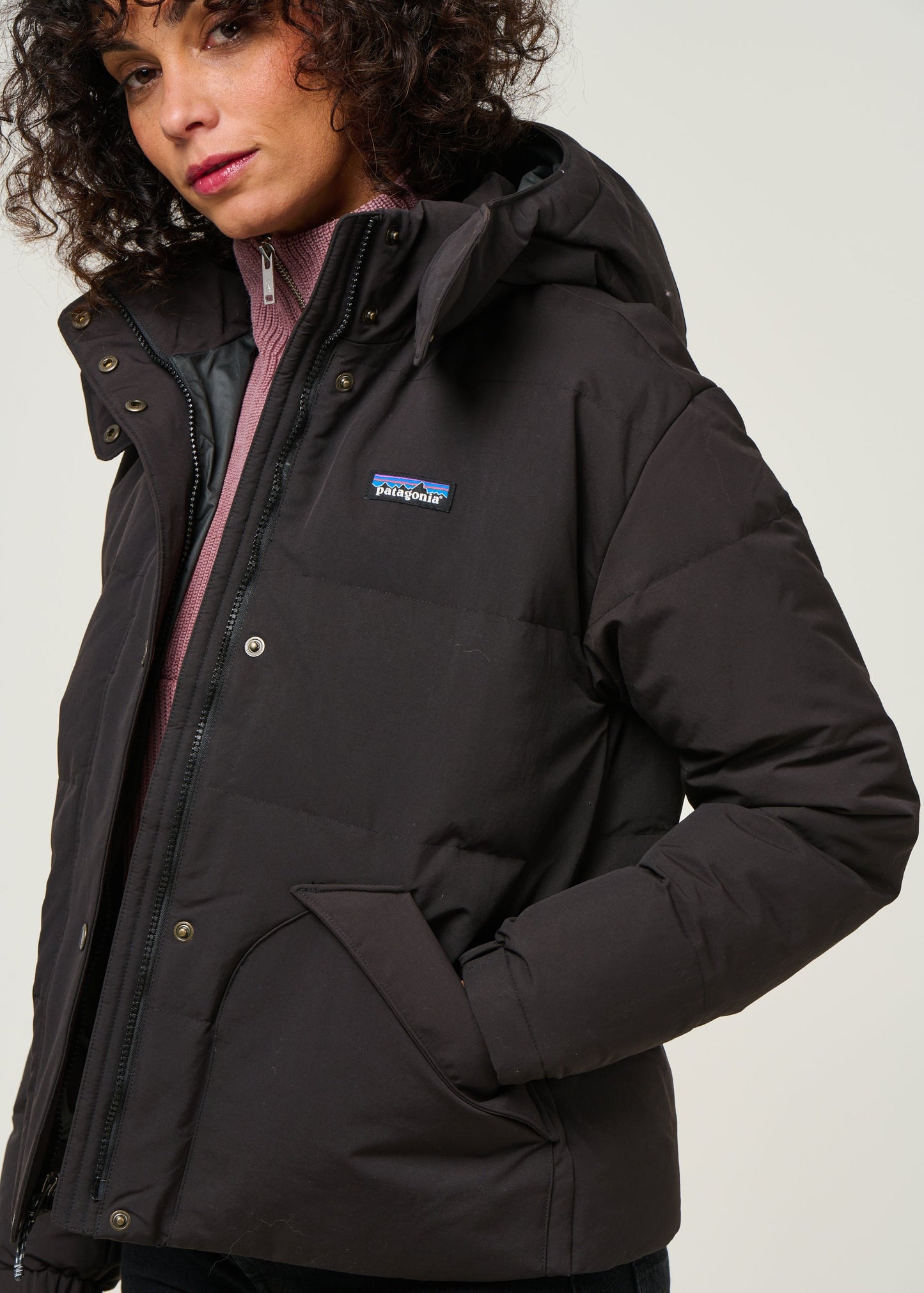 Doudoune à capuche amovible noire en recyclé - Downdrift Jkt black