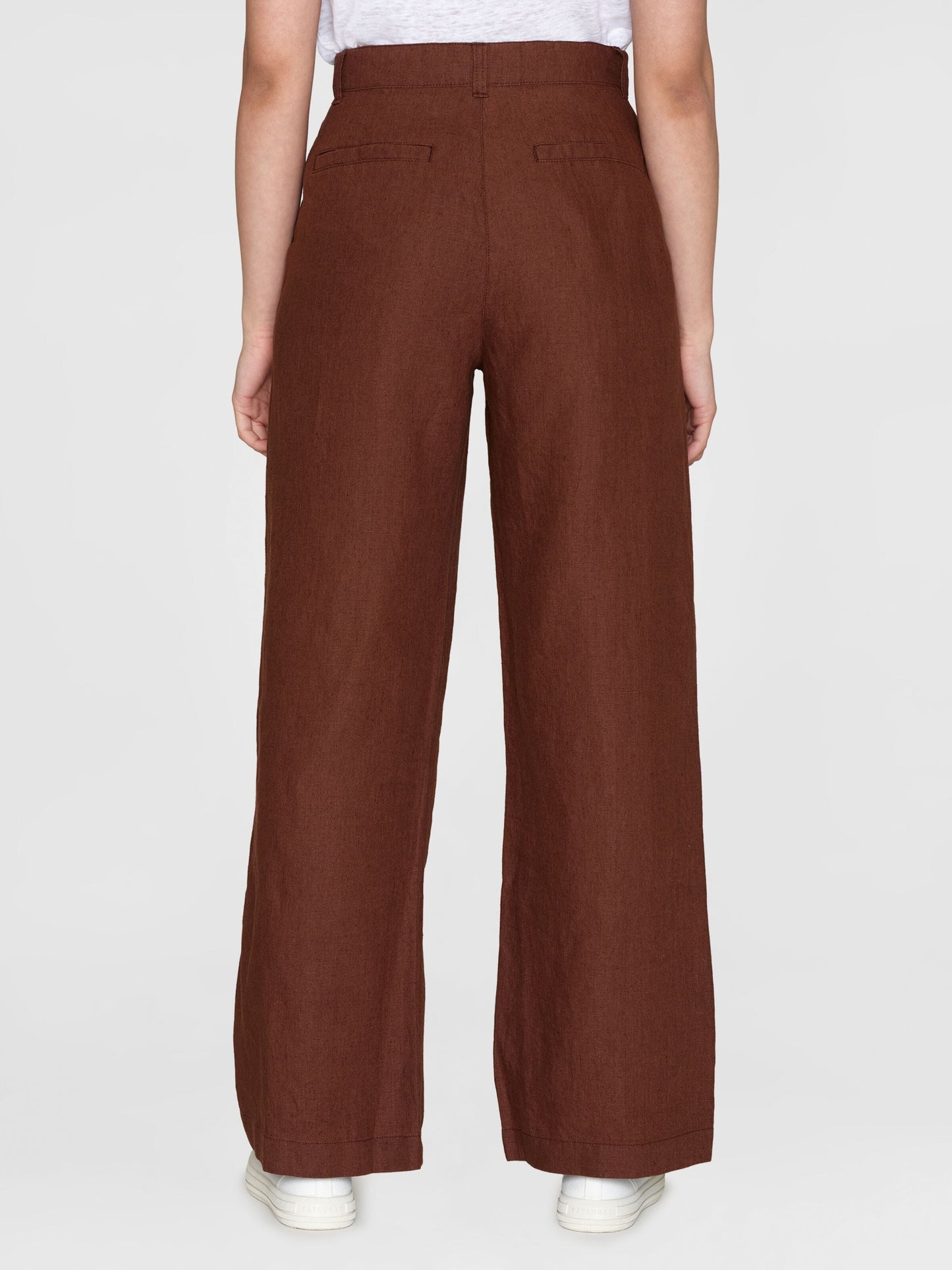 Pantalon ample en lin bio | Marron "posey wide mid-rise tiramisu"