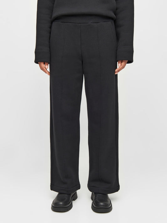 Pantalon jogging en coton bio | noir "posey wide elastic pants black jet"