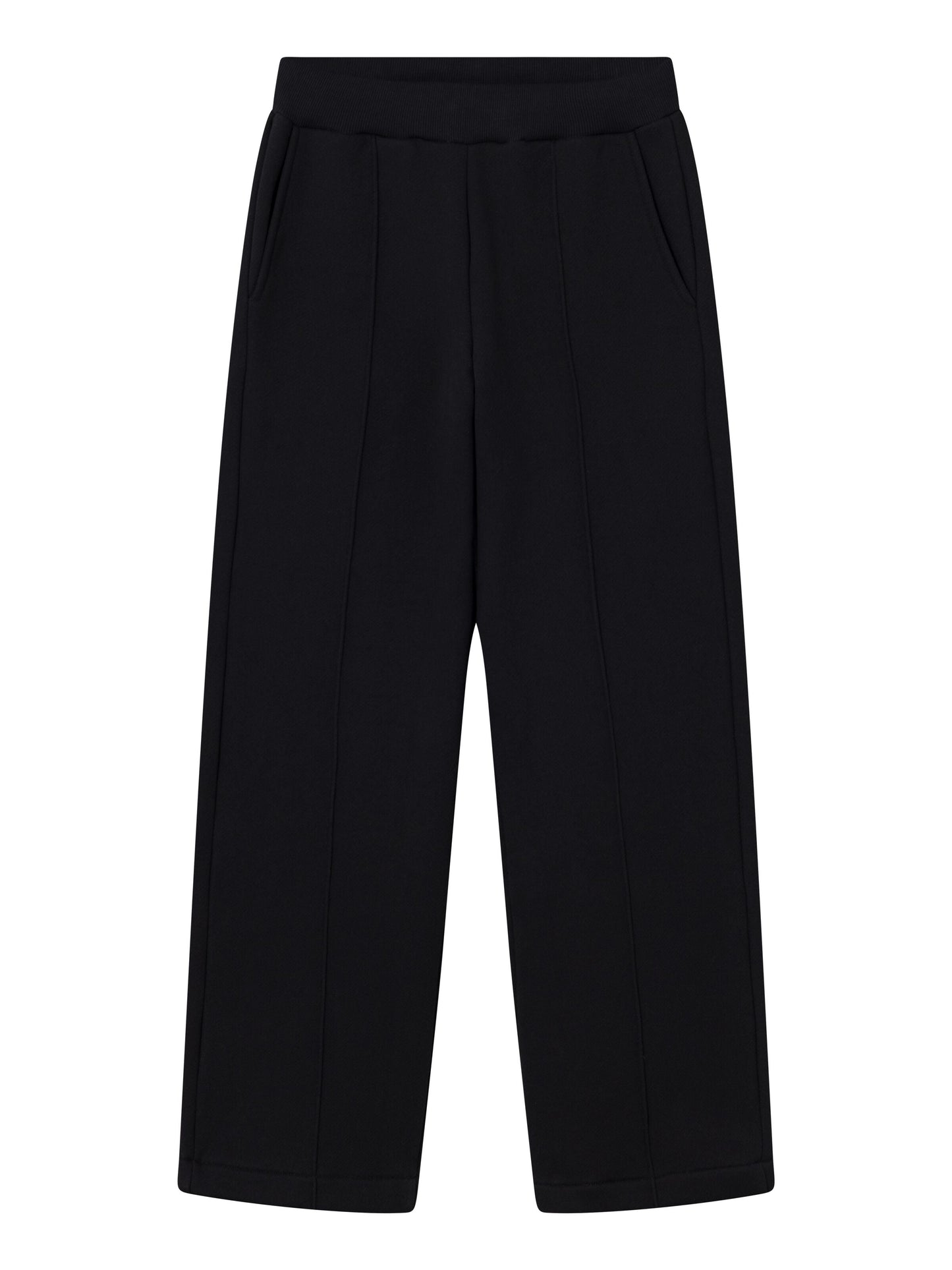 Pantalon jogging en coton bio | noir "posey wide elastic pants black jet"