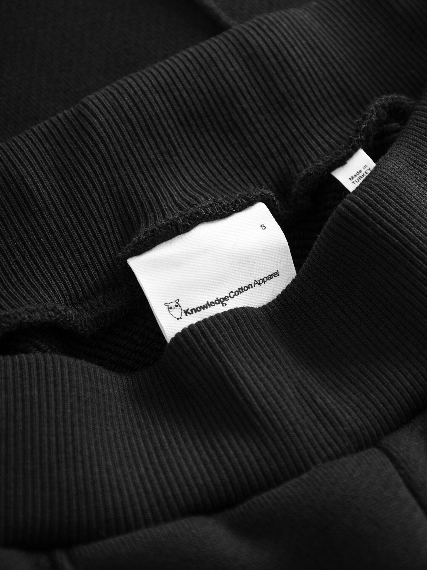 Pantalon jogging en coton bio | noir "posey wide elastic pants black jet"