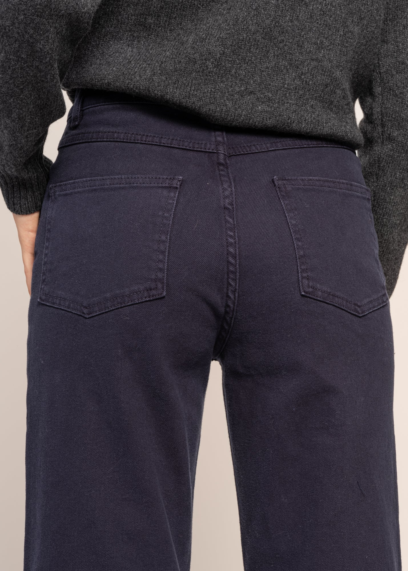 Pantalon droit en coton bio | marine "gale straight twill 5-pocket pants night sky"