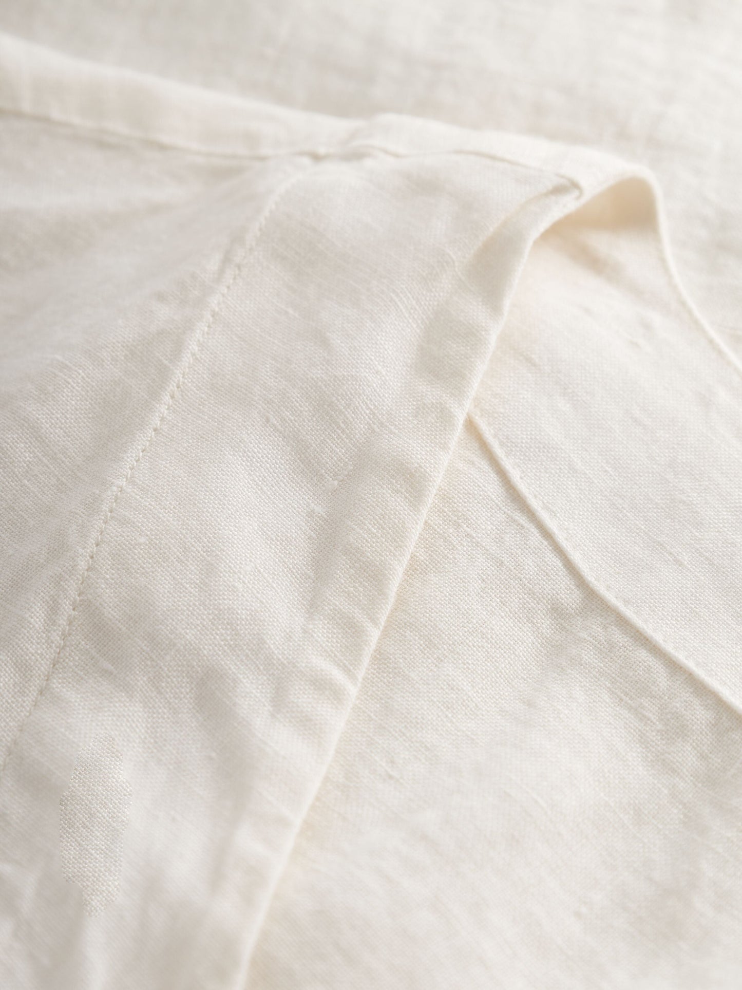 Chemiser écru en lin bio - baseball linen shirt egret
