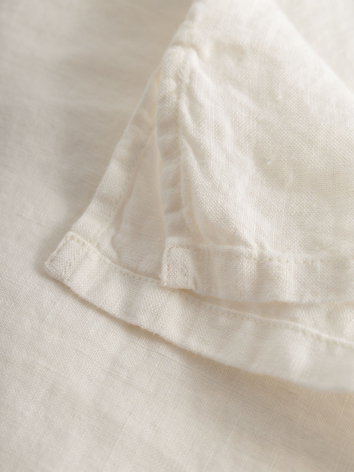 Chemiser écru en lin bio - baseball linen shirt egret