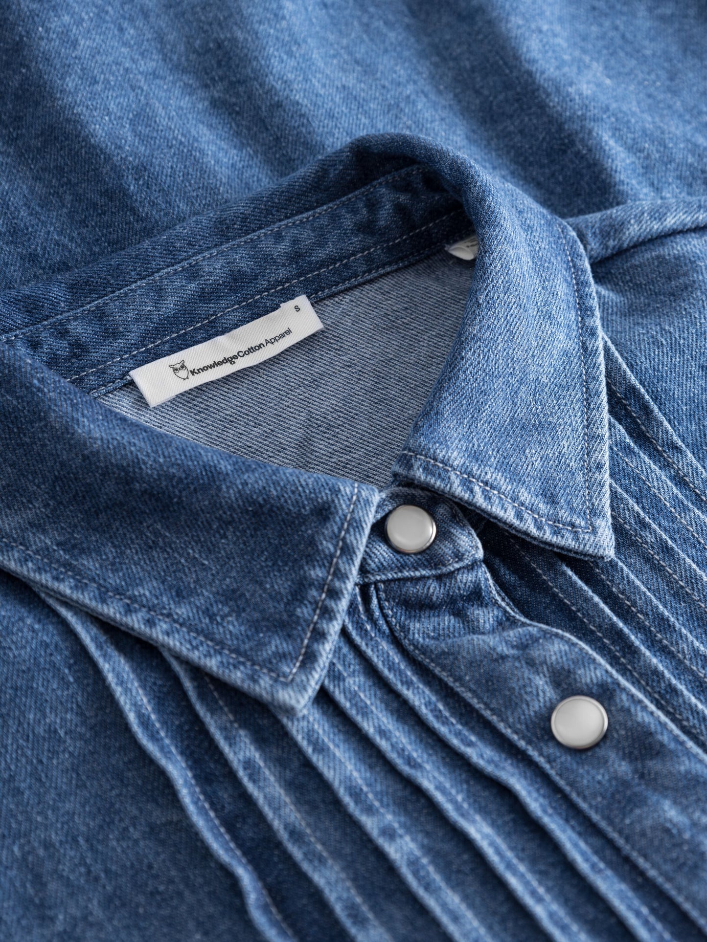 Chemise en jean en coton bio | Bleu jean "denim a-shape shirt vintage indigo"