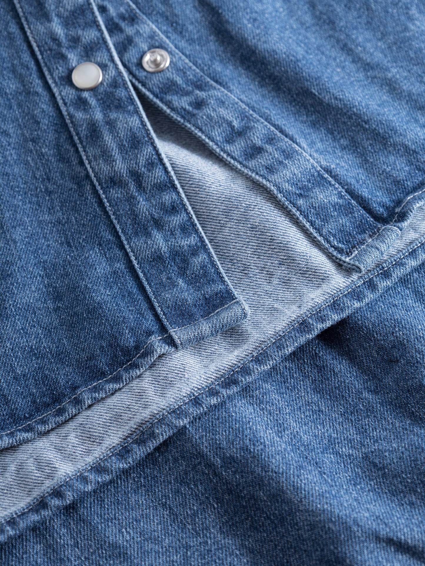 Chemise en jean en coton bio | Bleu jean "denim a-shape shirt vintage indigo"