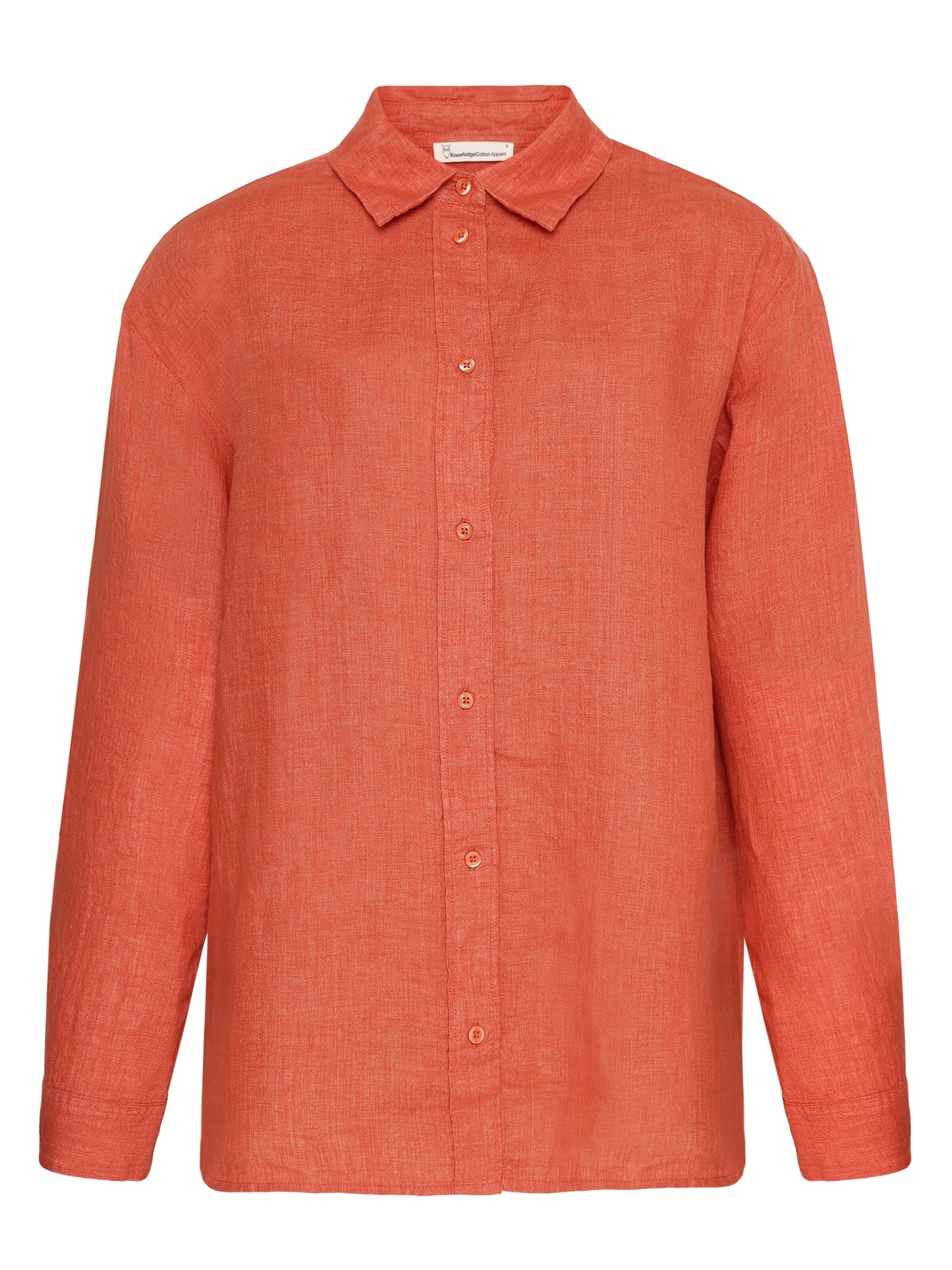 Chemise en lin biologique | rouge "loose linen long sleeved shirt - langoustino"
