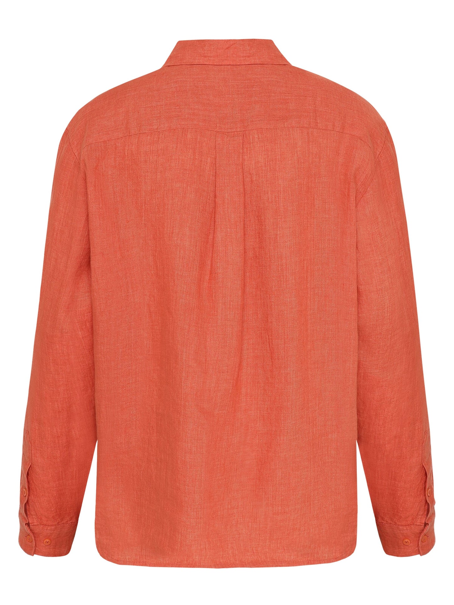 Chemise en lin biologique | rouge "loose linen long sleeved shirt - langoustino"
