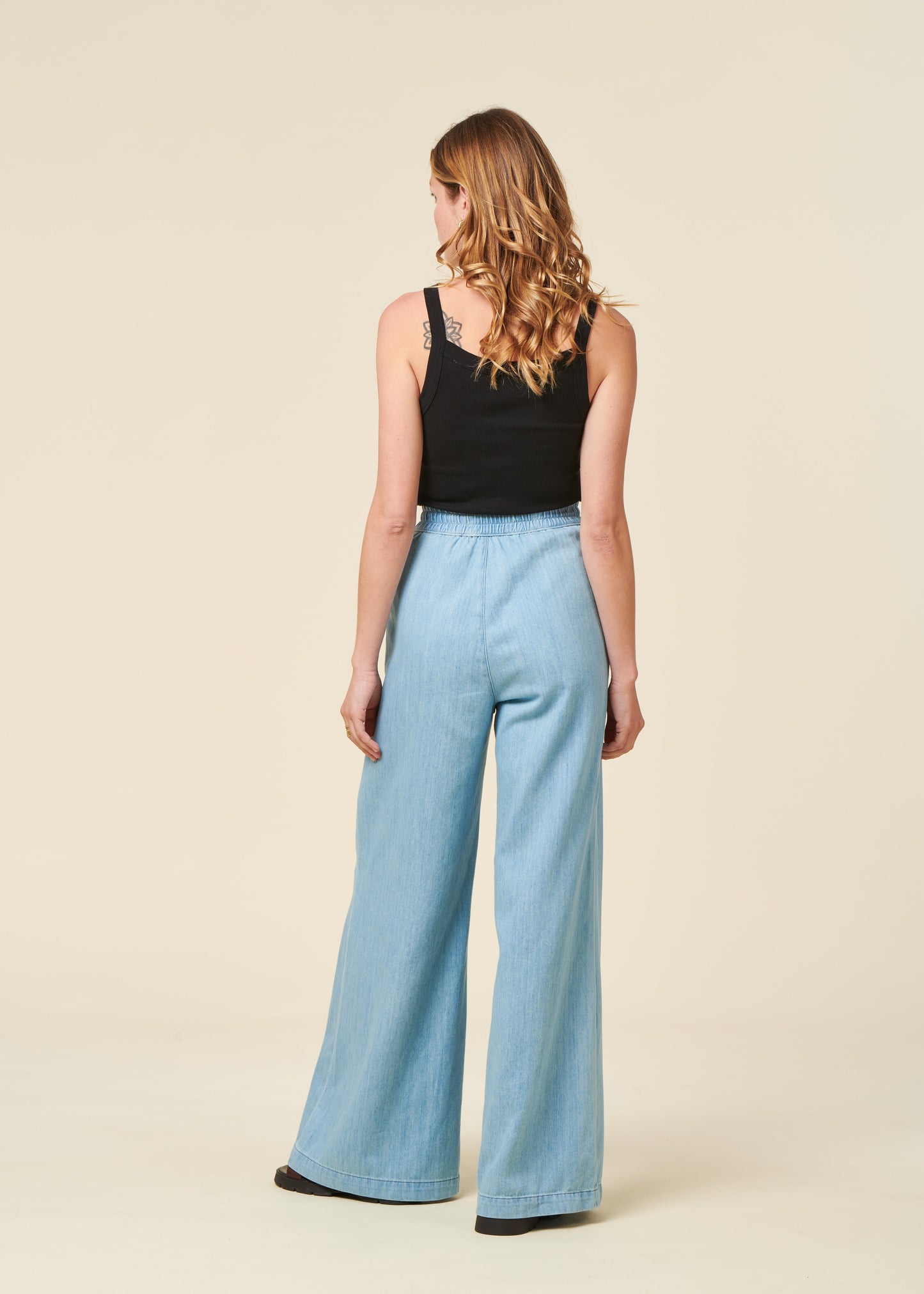 Pantalon en lin | bleu "lilian - alabama super light"