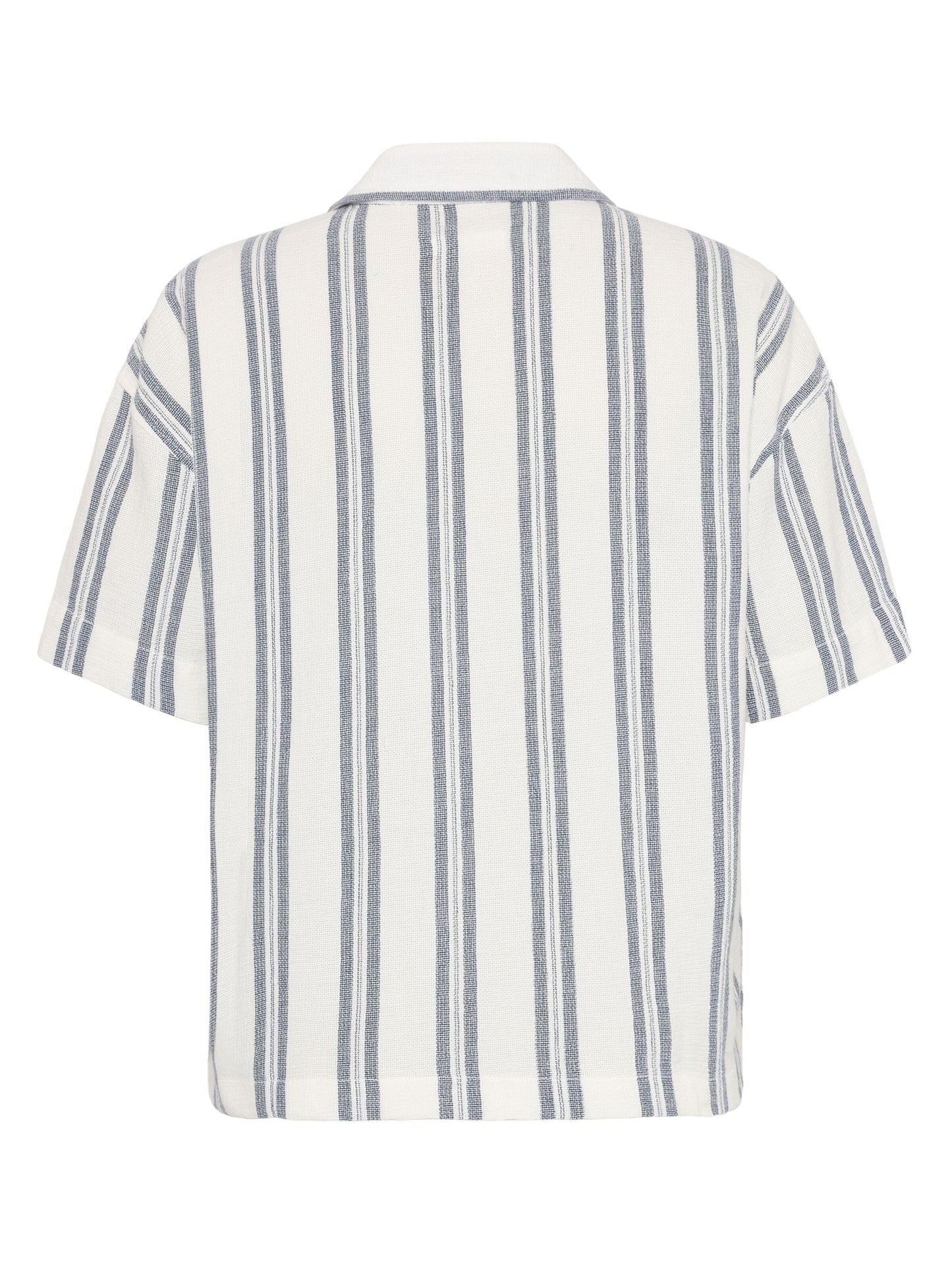 Chemise manches courtes en coton bio | rayé "Striped short sleeved shirt blue stripe"