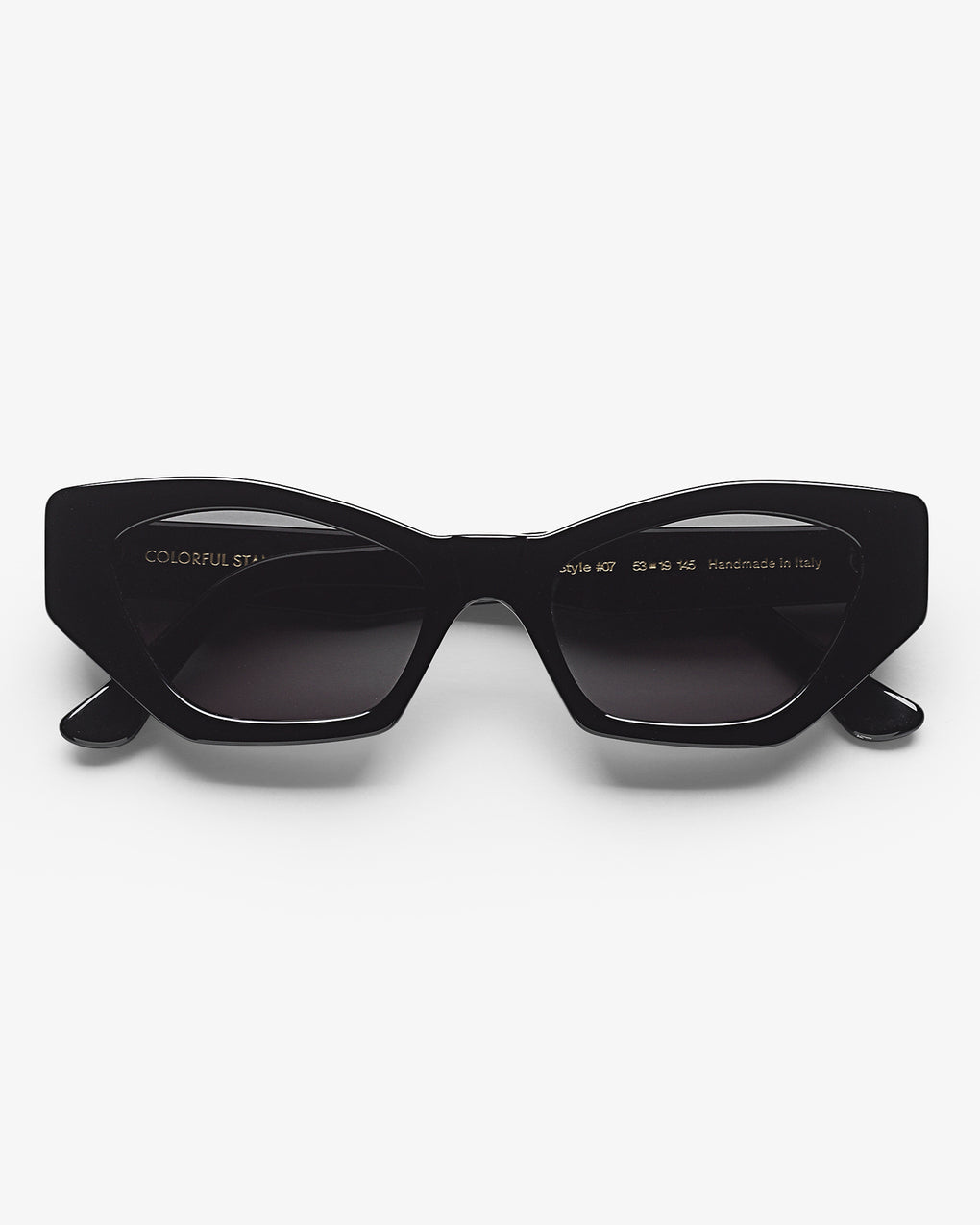 Lunettes de soleil en acetate biodegradable | noir "07 deep black solid black"