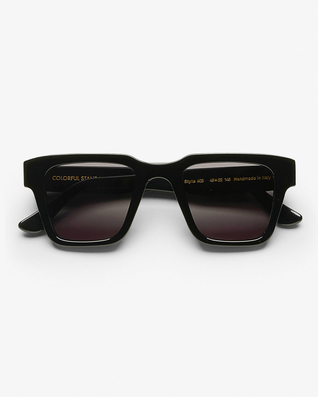 Lunettes de soleil en acetate biodegradable - Sunglass 03 deep black solid / black