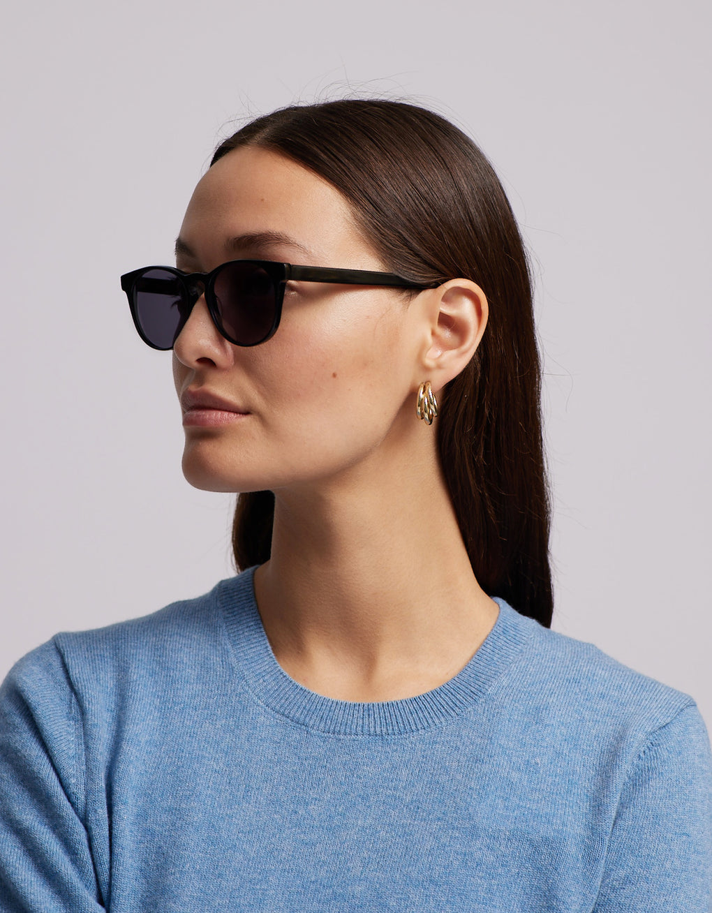 Lunettes de soleil en acetate biodegradable - 15 deep black solid black