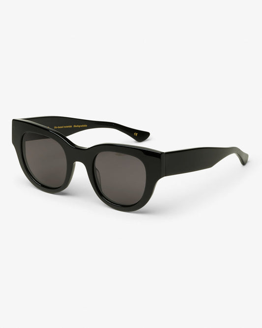 Lunettes de soleil en acetate biodegradable | noir "06 deep black solid black"