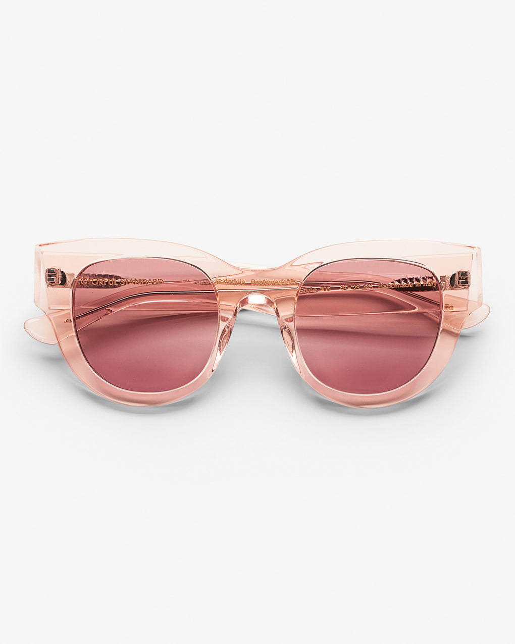 Lunettes de soleil en acetate biodegradable - Sunglass 06 faded pink / dark pink
