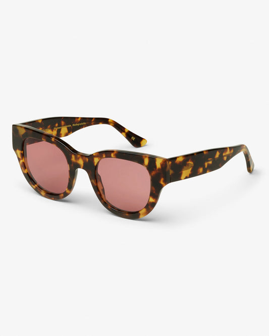 Lunettes de soleil en acetate biodegradable - Sunglass 06 classic havana / dark pink
