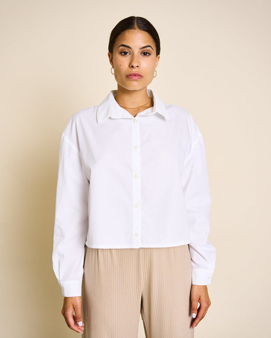 Chemise blanche en coton bio - MEDA white