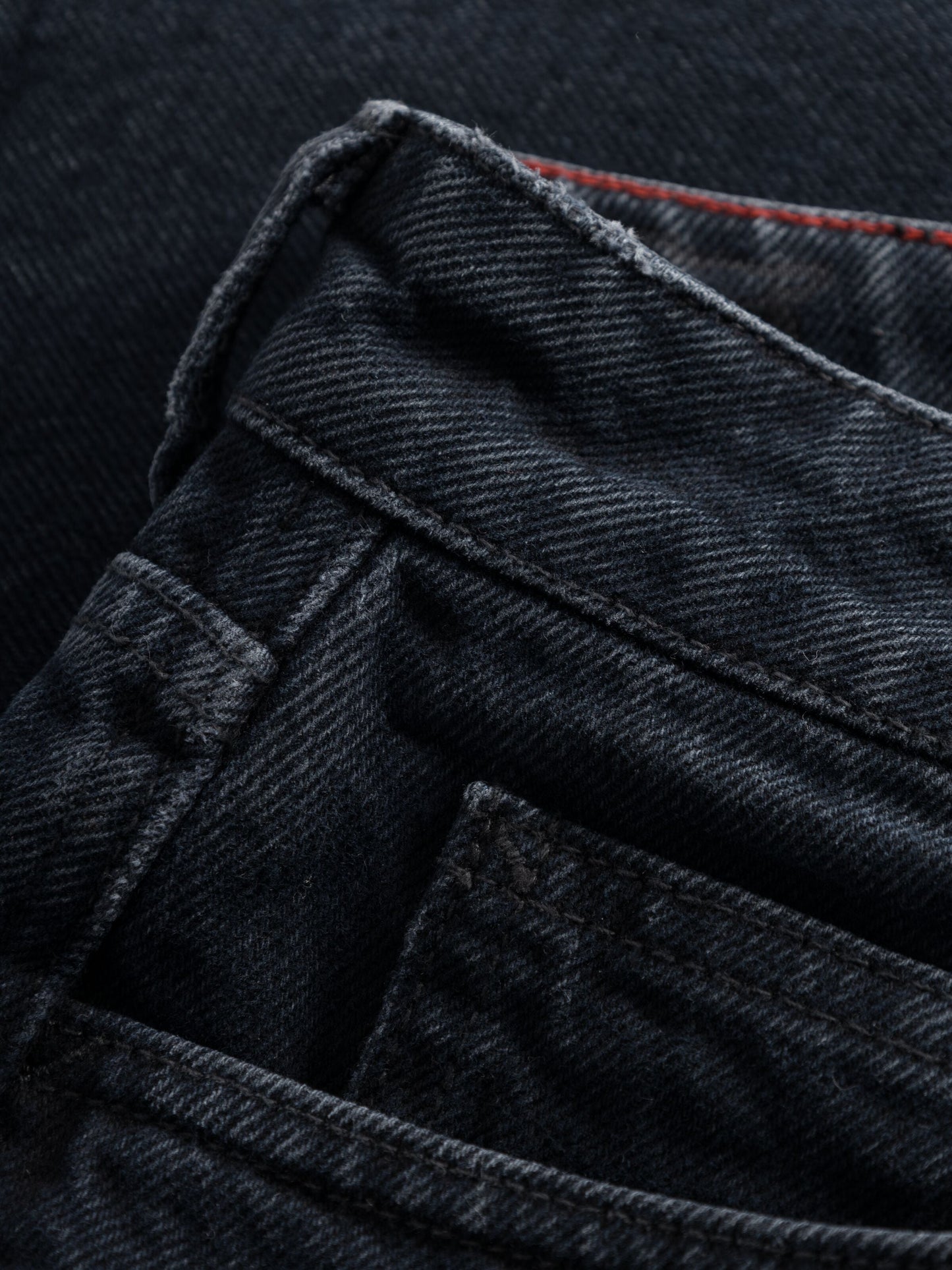 Short en coton recyclé | Noir "reborn™ gale straight mid-rise overdyed black"