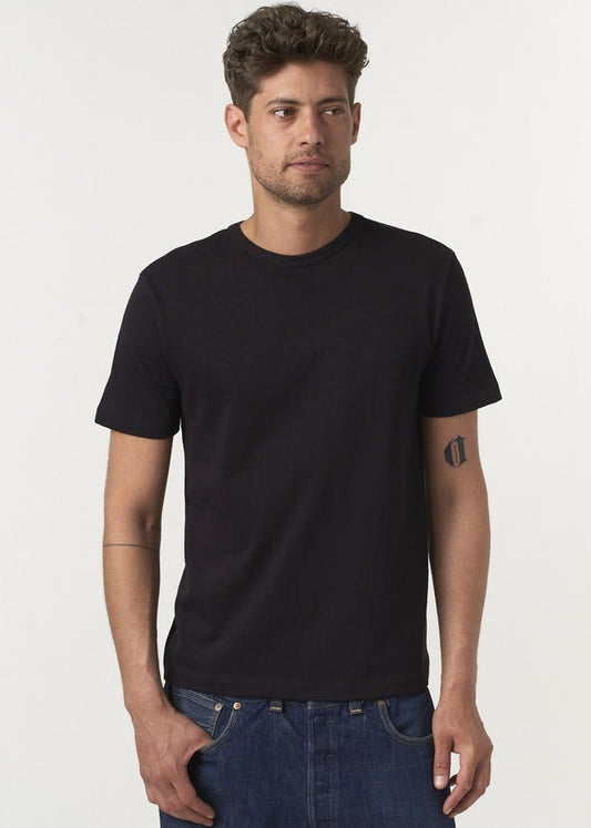 T-shirt uni en coton biologique | noir "men's loopwheeled t-shirt 99 deep black""