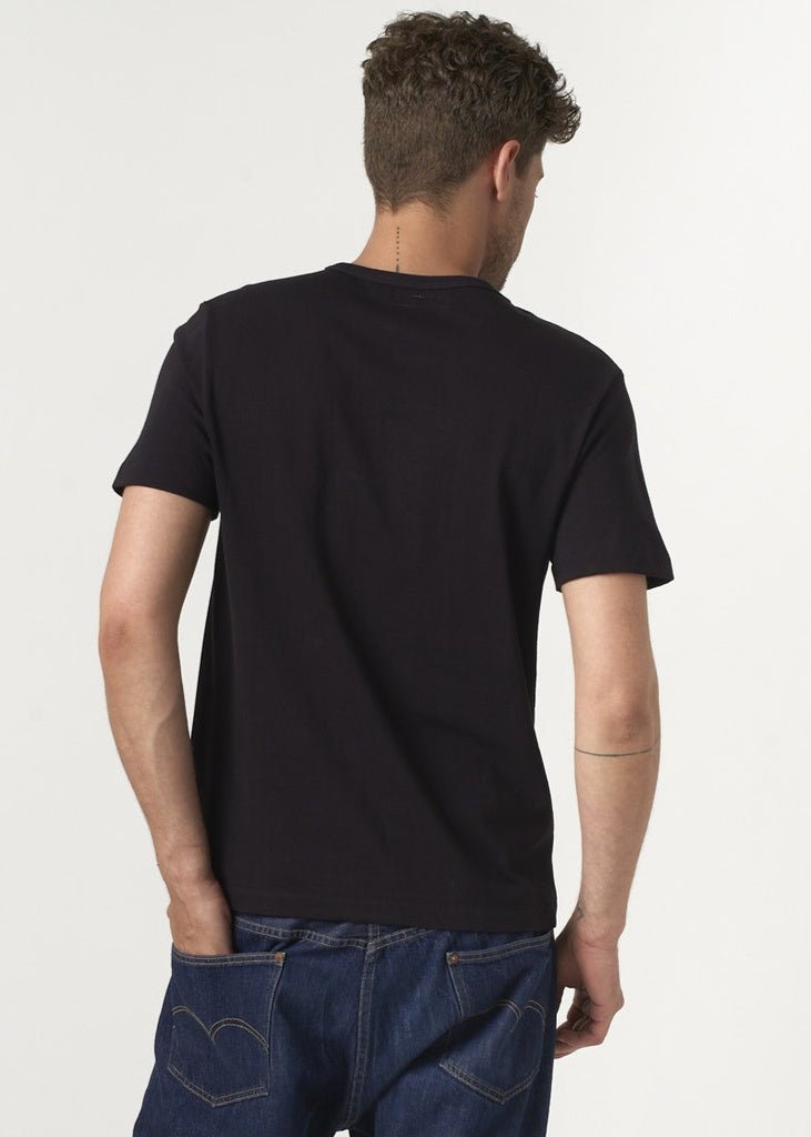 T-shirt uni en coton biologique | noir "men's loopwheeled t-shirt 99 deep black""