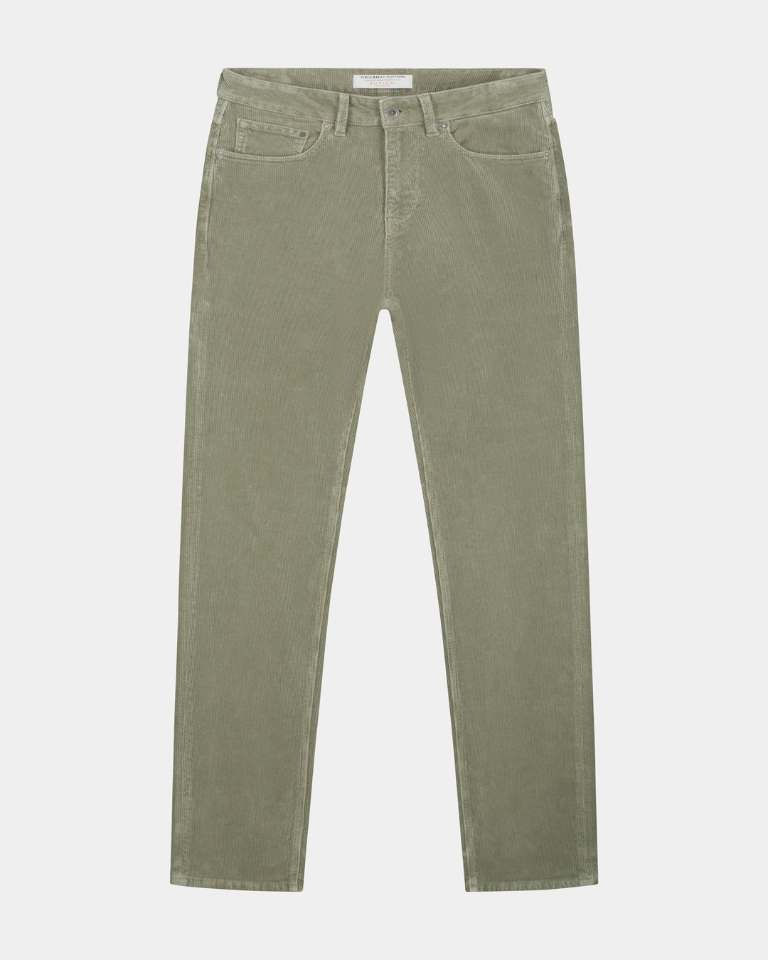 Pantalon en velours côtelé en coton bio | Vert "rosa straight corduroy army green"