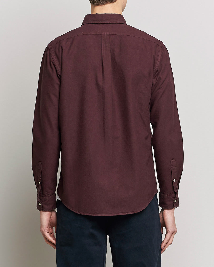 Chemise en coton bio | rouge "oxblood red"