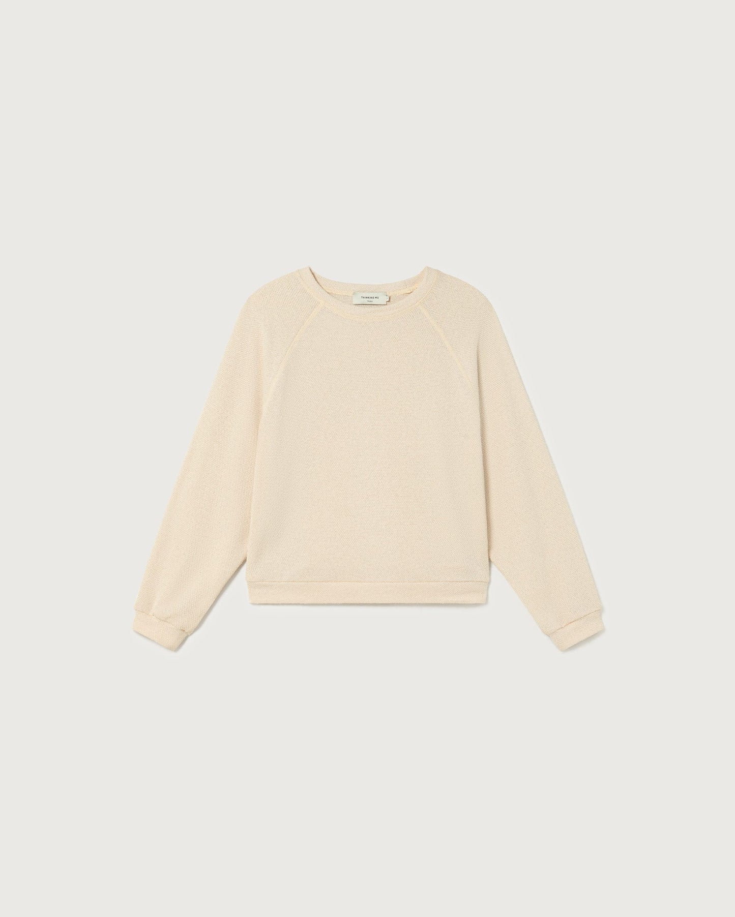 Pull écru texturé en mélange de matières - ivory trash fontana sweat