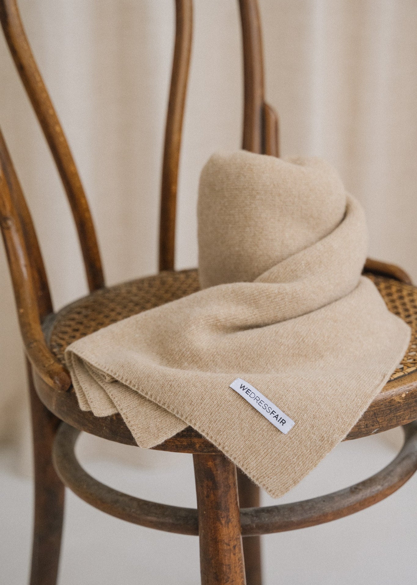 écharpe en laine mérinos recyclée | beige