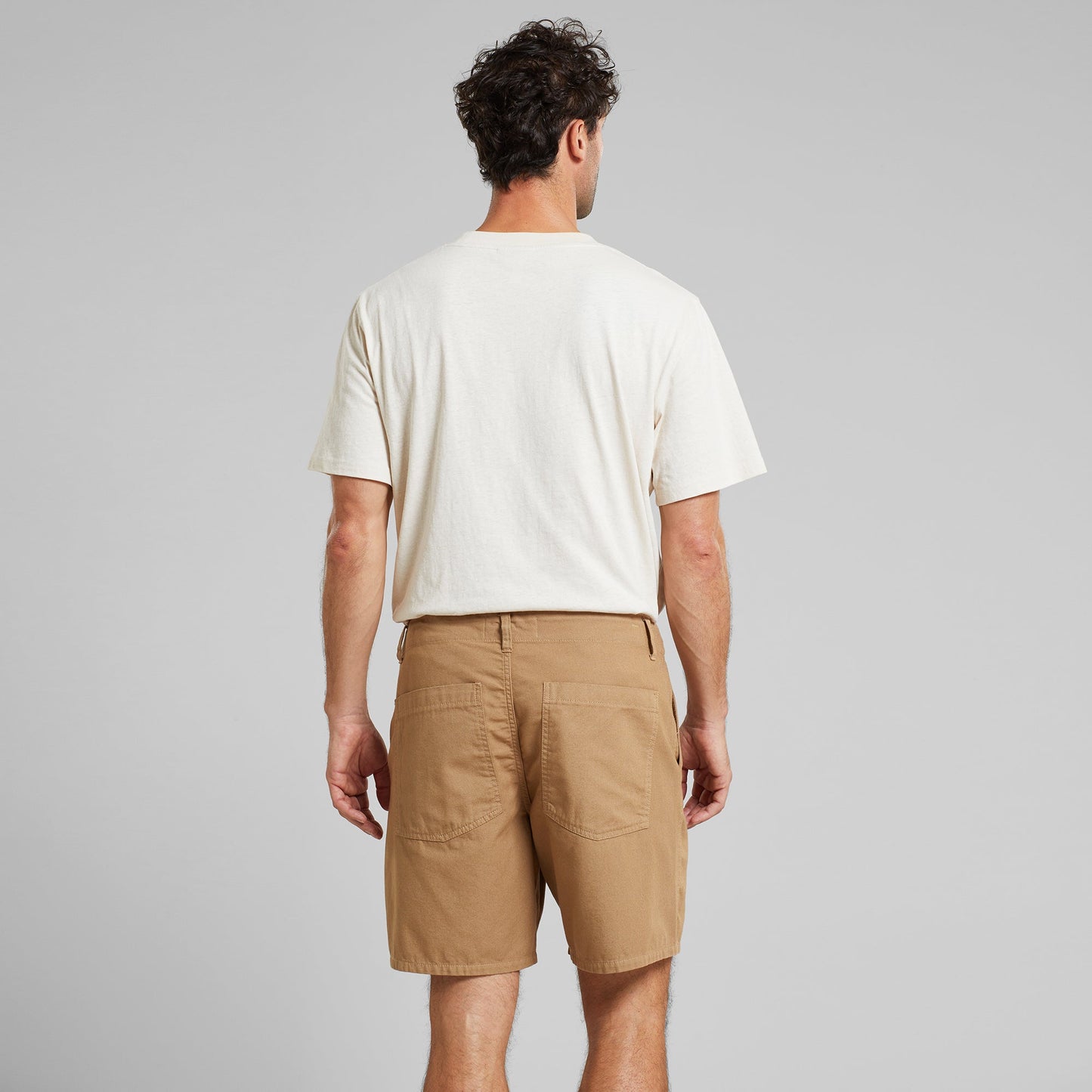 Short cargo en coton bio | Beige "cargo shorts muddus canvas kelp beige"