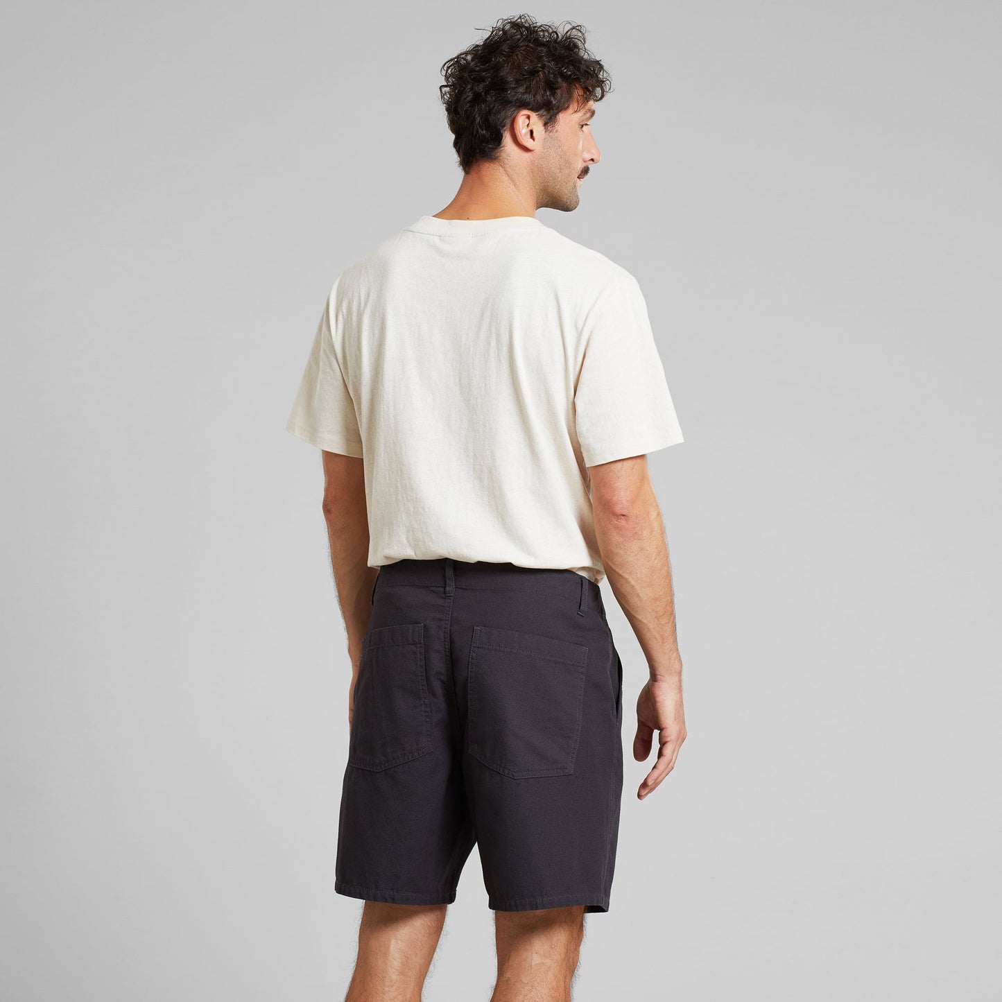 Short cargo en coton bio | Gris foncé "cargo shorts muddus canvas phantom black"
