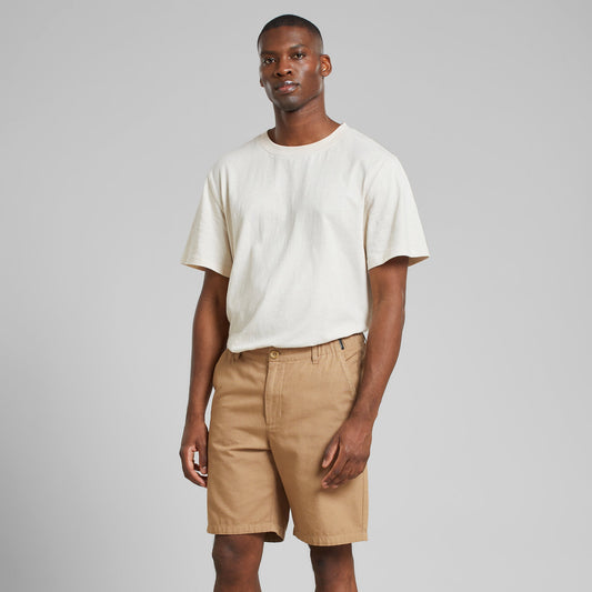 Short chino en coton bio | Beige "chino shorts nacka canvas kelp beige"