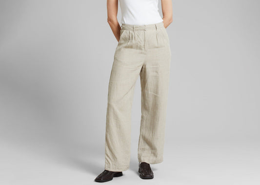 Pantalon ample en lin | écru "pants vickleby linen ecru"