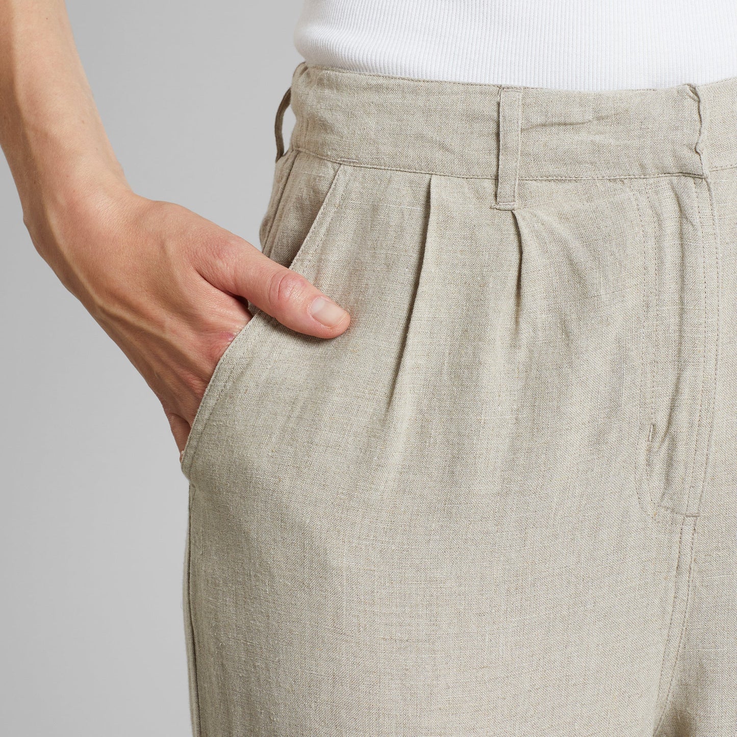 Pantalon ample en lin | écru "pants vickleby linen ecru"
