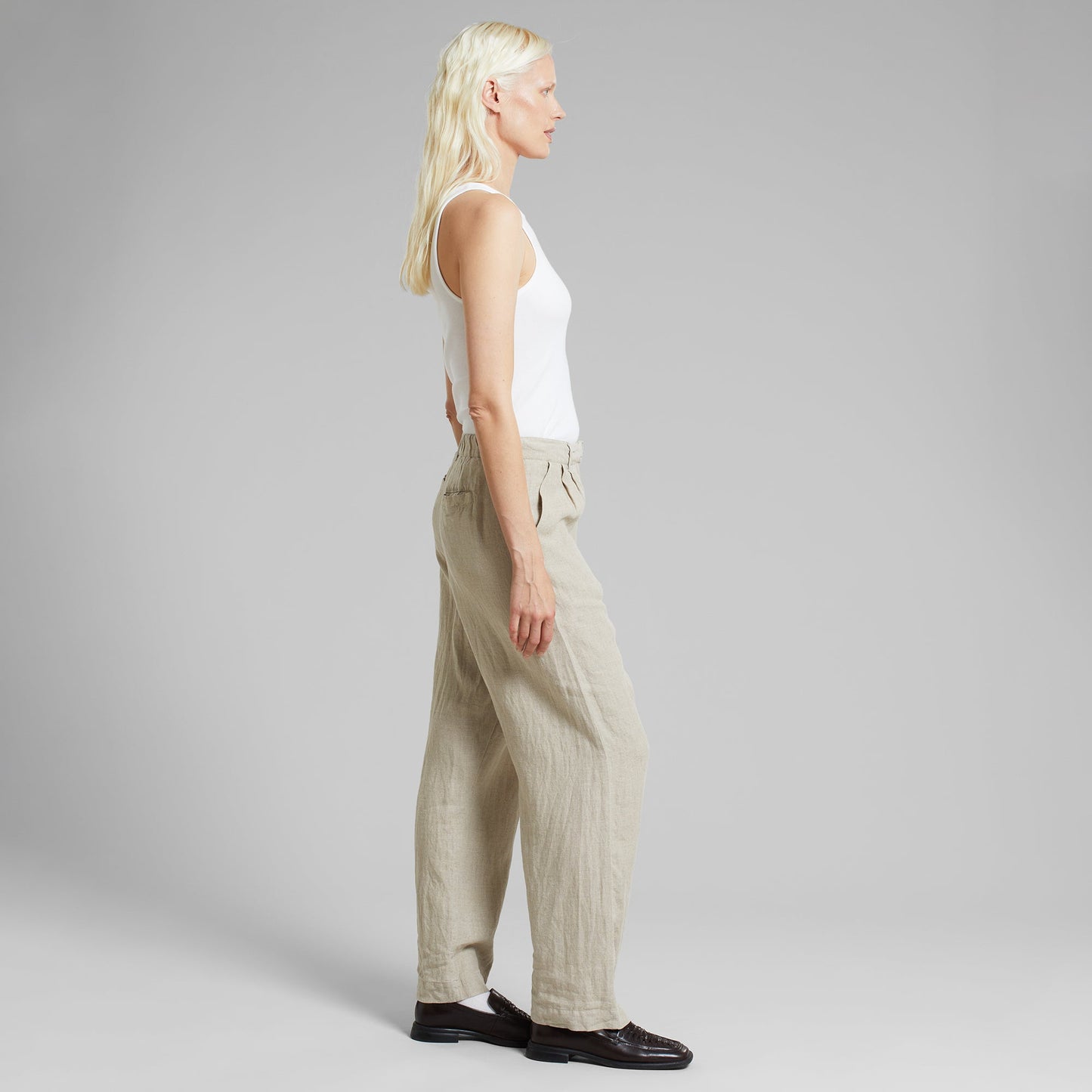 Pantalon ample en lin | écru "pants vickleby linen ecru"
