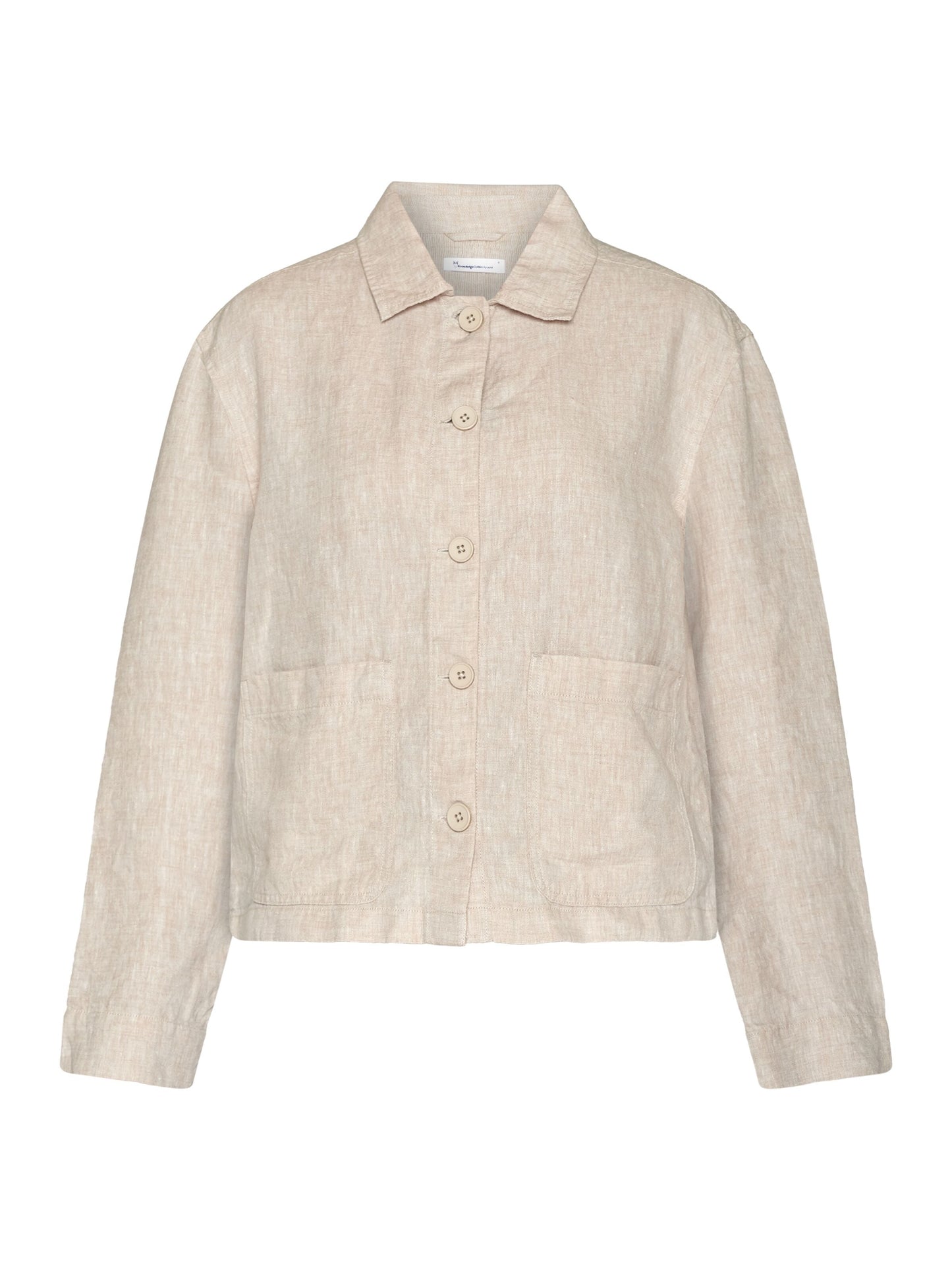 Surchemise en lin bio | Beige "regular linen overshirt light feather gray"