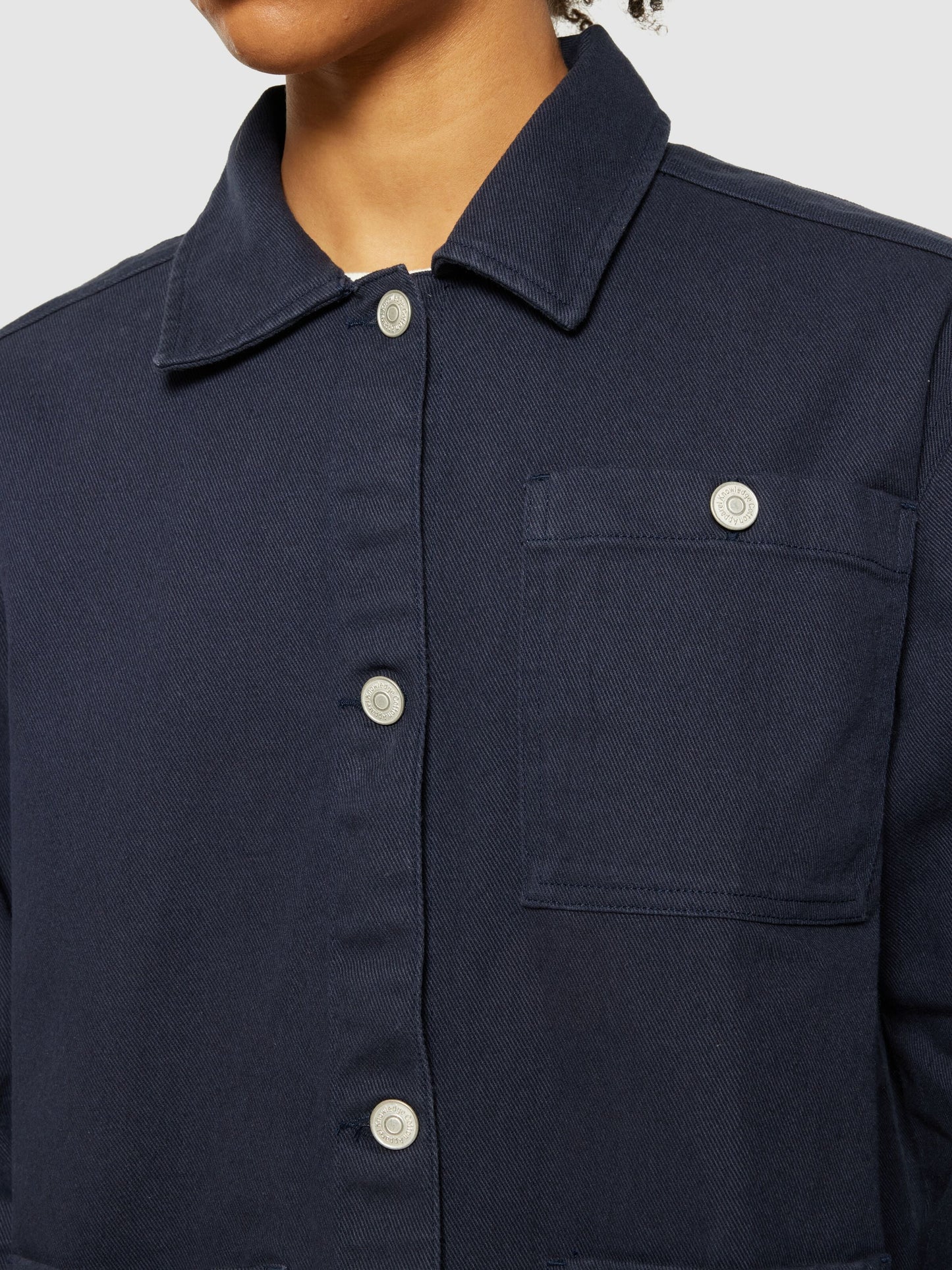 Veste en coton bio | marine "twill workwear jacket night sky"